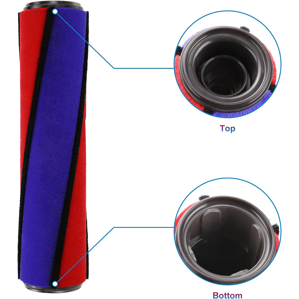 Escova de rolo macia compatível com acessório de peça de reposição para aspirador de pó Dyson V6, V7, V8, V10 e V11