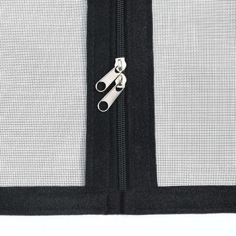 Black, Customized size，Window mesh with zipper Self-adhesive zipper,mosquito nets for windows anti mosquito window door curtain