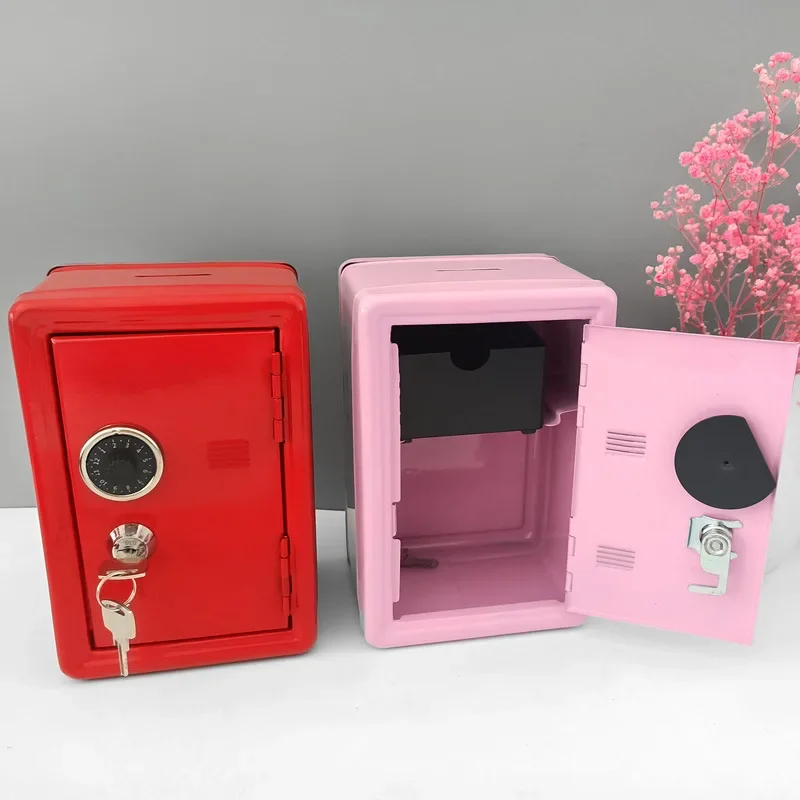 パスワード付きミニ銀行貯金箱,隠し金庫,自動預け入れ,レトロなATM,コイン節約ボックス