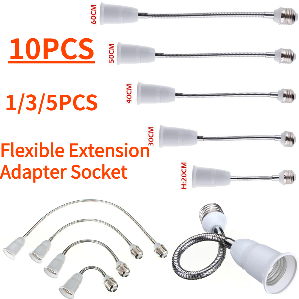 20-60cm e27 flexibler Verlängerung konverter LED-Lampe Lampe verlängern Adapter buchse Wand steckdose Lampen sockel halter Schraub fassung