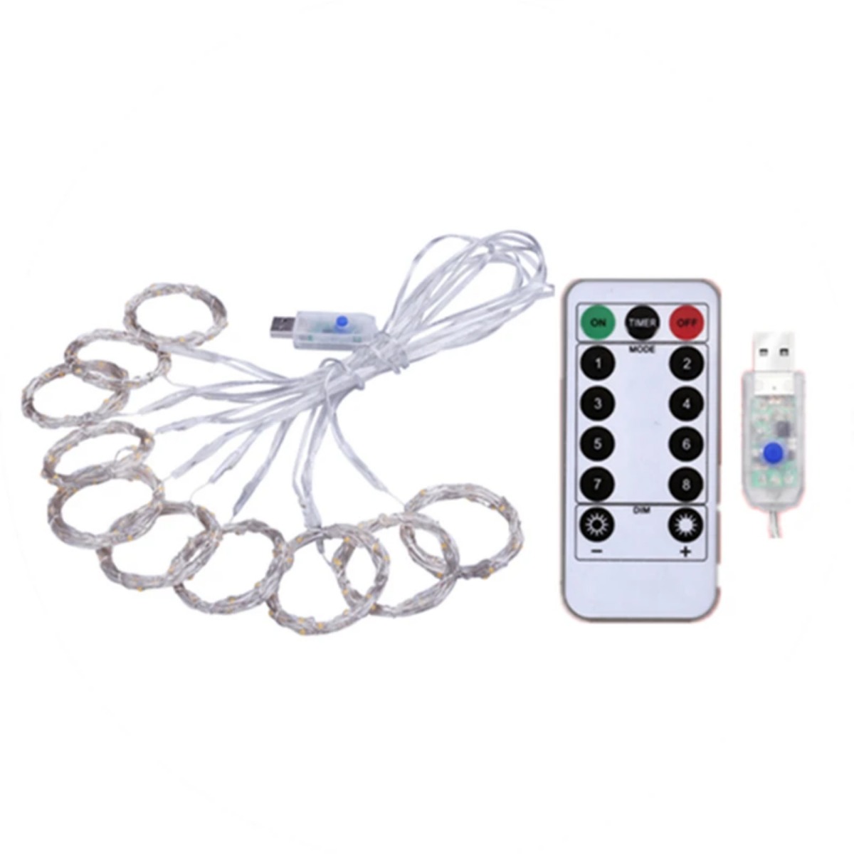LED Curtain Garland 8 Modes USB Remote Control Festoon Christmas Tree Ornaments New Year's Eve Decorations 2025 PH282