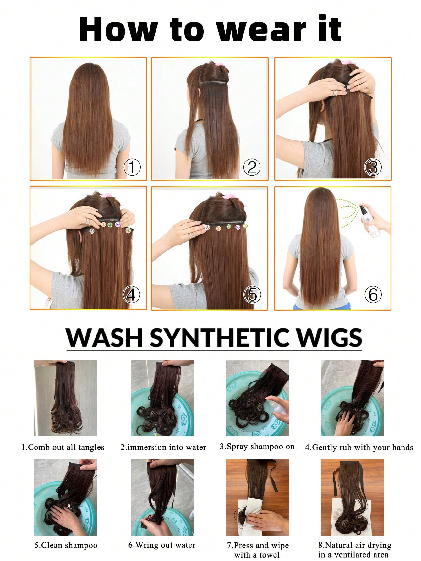 Aosiwig สังเคราะห์ Super ยาวตรง 100 ซม.5 คลิปใน Hair EXTENSION ธรรมชาติผมสีดําสีบลอนด์ปลอม Hairpiece สําหรับผู้หญิง