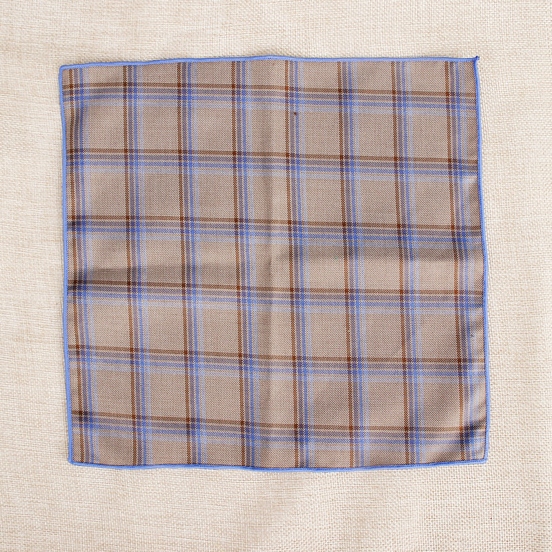 ยี่ห้อผู้ชาย VINTAGE ลายสก๊อตลายผ้าฝ้ายผ้าเช็ดหน้าพ็อกเก็ตสแควร์ Hankies Luxury หน้าอกผ้าเช็ดตัวงานแต่งงานของขวัญปาร์ตี้