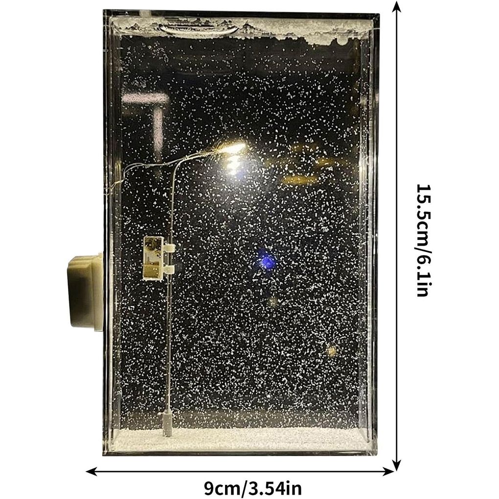 Scena di neve Luce notturna Lampada da scrivania Artigianato natalizio Lampada da notte nevicata Decorazione Arti e mestieri Lampioni notturni per ragazze
