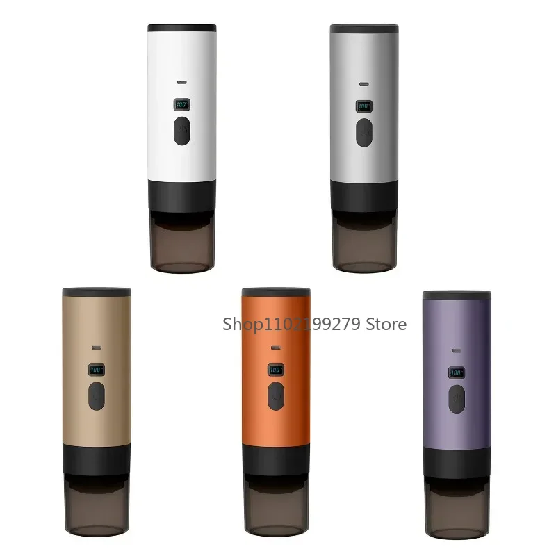 Draadloos elektrisch draagbaar espressomachine voor auto en thuis Camping Koffiezetapparaat Capsule Poeder Reizen