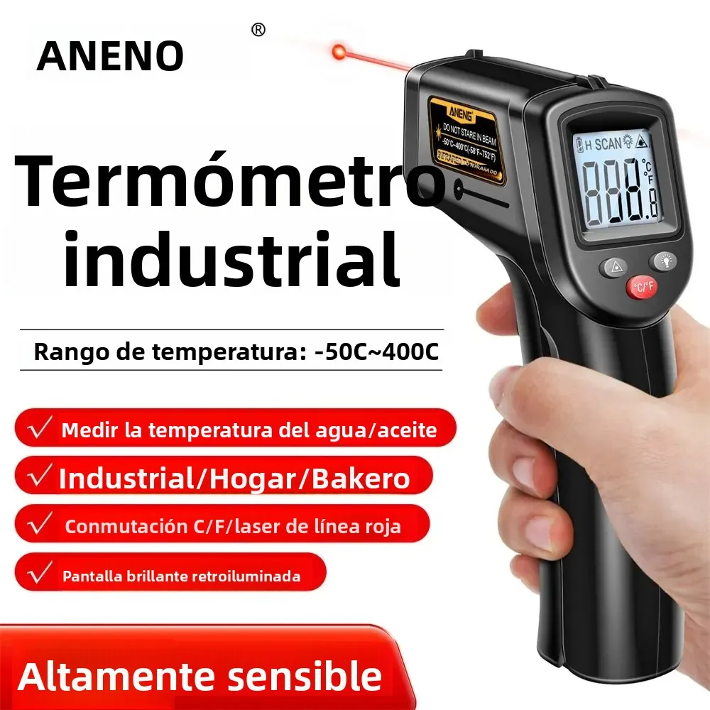 ANENG TH201 Celsius pantalla termómetro infrarrojo Digital higrómetro de pistola de medición de temperatura sin contacto altamente sensible