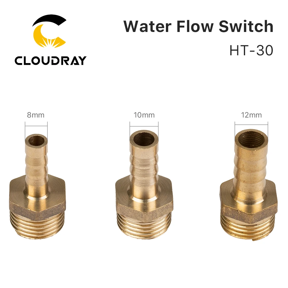 Sensore interruttore flusso d'acqua Cloudray 8/10/12mm HT-30 Proteggi per macchina da taglio per incisione laser CO2