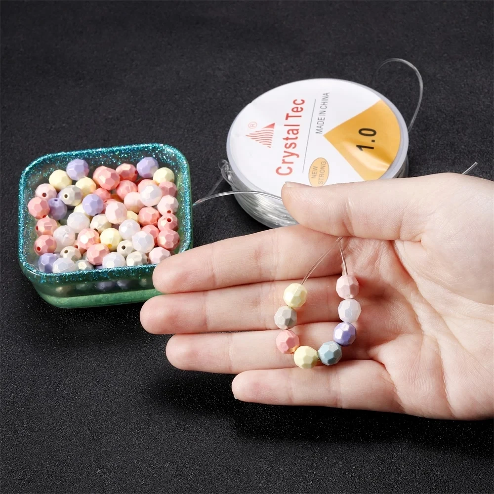 Hilo elástico para hacer joyas, pulsera de cuentas y collar de perlas, cordón elástico fuerte y elástico para hacer pulseras