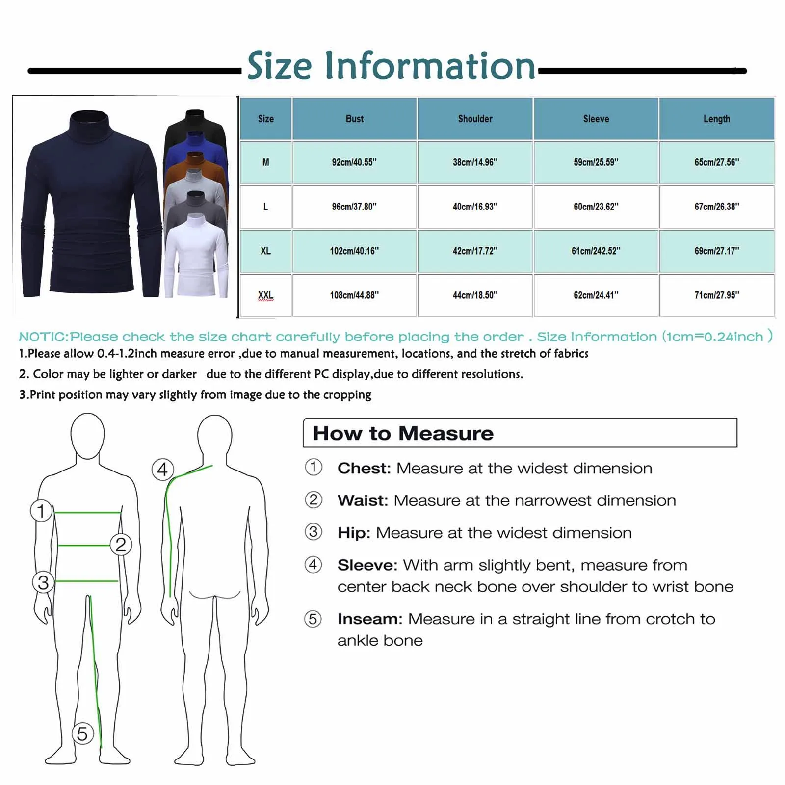 Nova camisa masculina bonita com meia gola alta, suave e confortável, adequada para outono, inverno, camiseta sênior