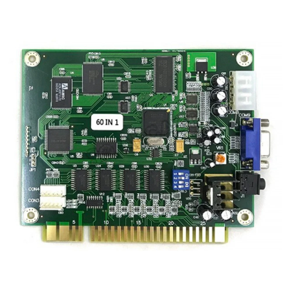 BABQ 60 em 1 Multicade PCB Board Arcade Classic Game Board CGA VGA Output Game Board Horizontal Durável para Jamma Arcade