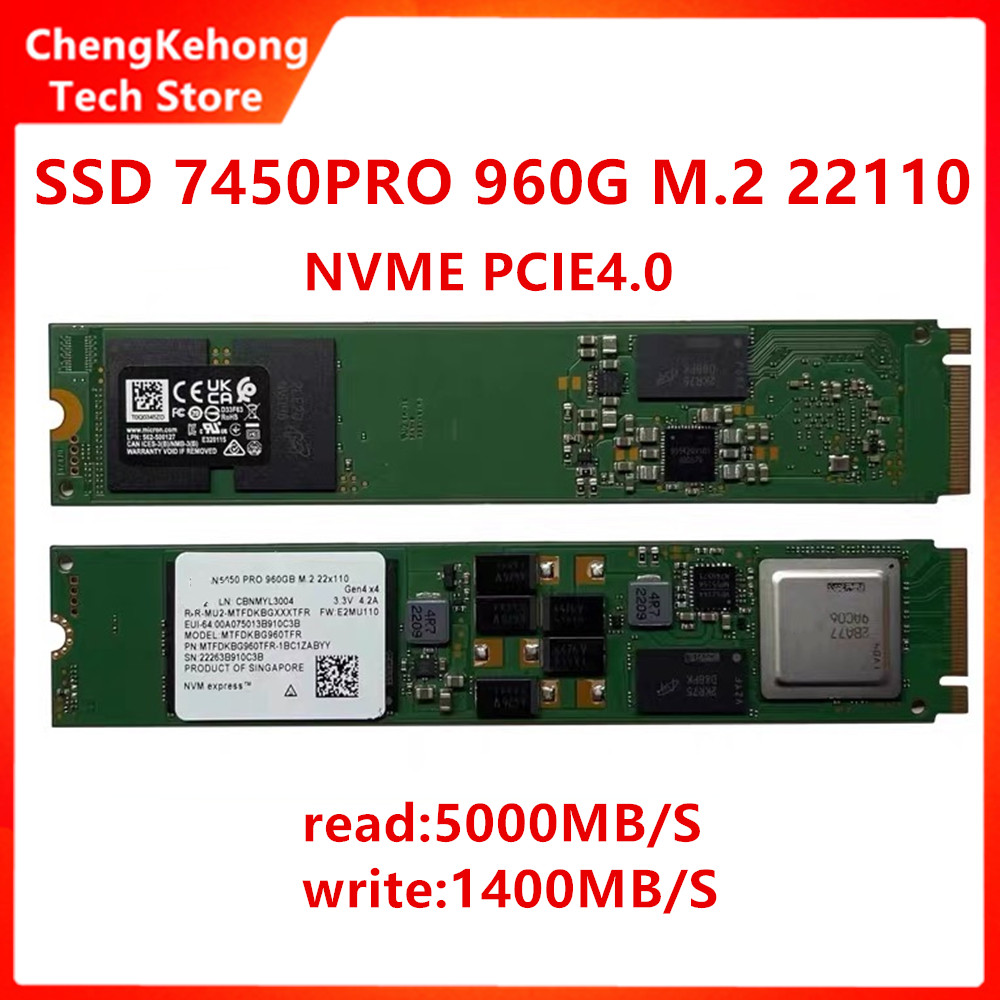 Для Micron 7450PRO 960G M.2 22110 NVME PCIE4.0 сервер Enterprise твердотельный накопитель оригинальный новый