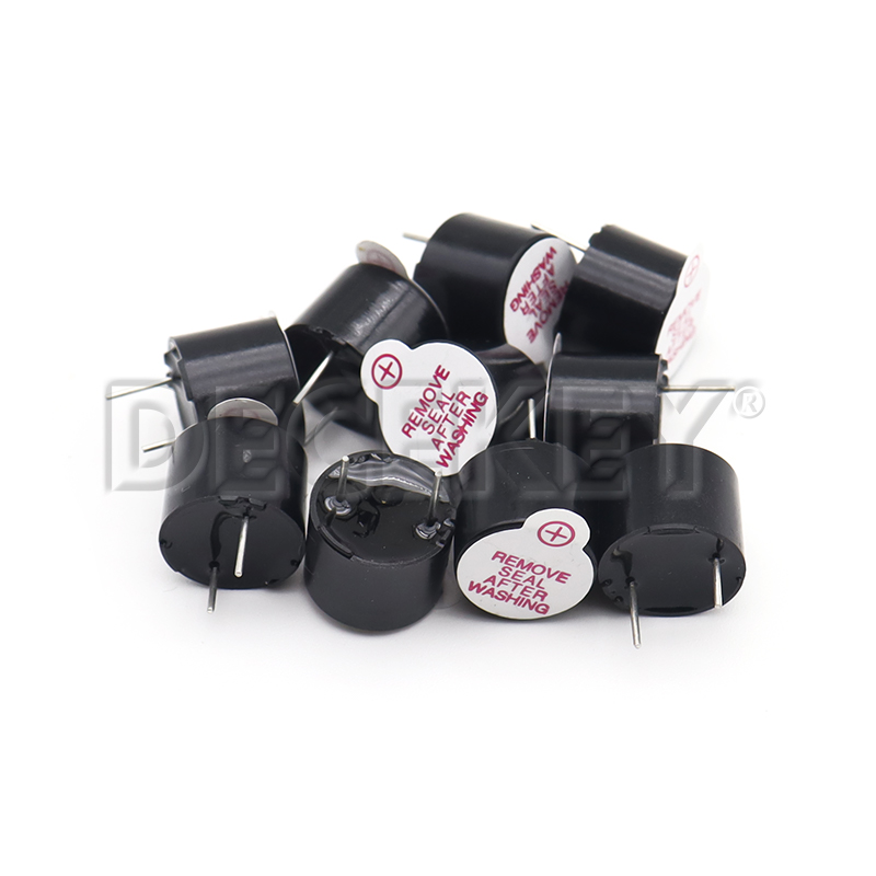 10 uds/lote 12*9,5 MM 3V 3,3 V 5V 12V zumbador activo tono de pitido continuo largo magnético