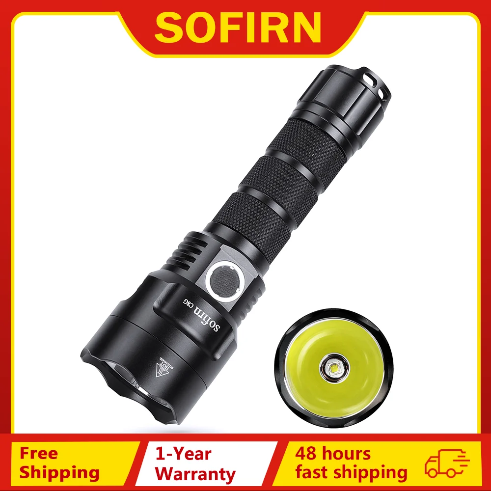 Sofirn C8G Mạnh Mẽ 21700 Đèn LED SST40 2000lm 18650 Đèn Pin Với ATR 2 Nhóm Ramping Đèn Báo