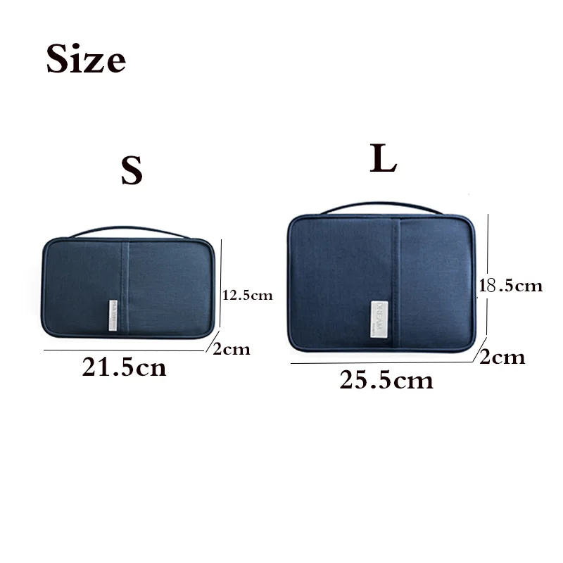 Carteira de viagem titular do passaporte da família multi-bolsos caso de documentos à prova dwaterproof água organizador acessórios de viagem saco de documentos titular do cartão