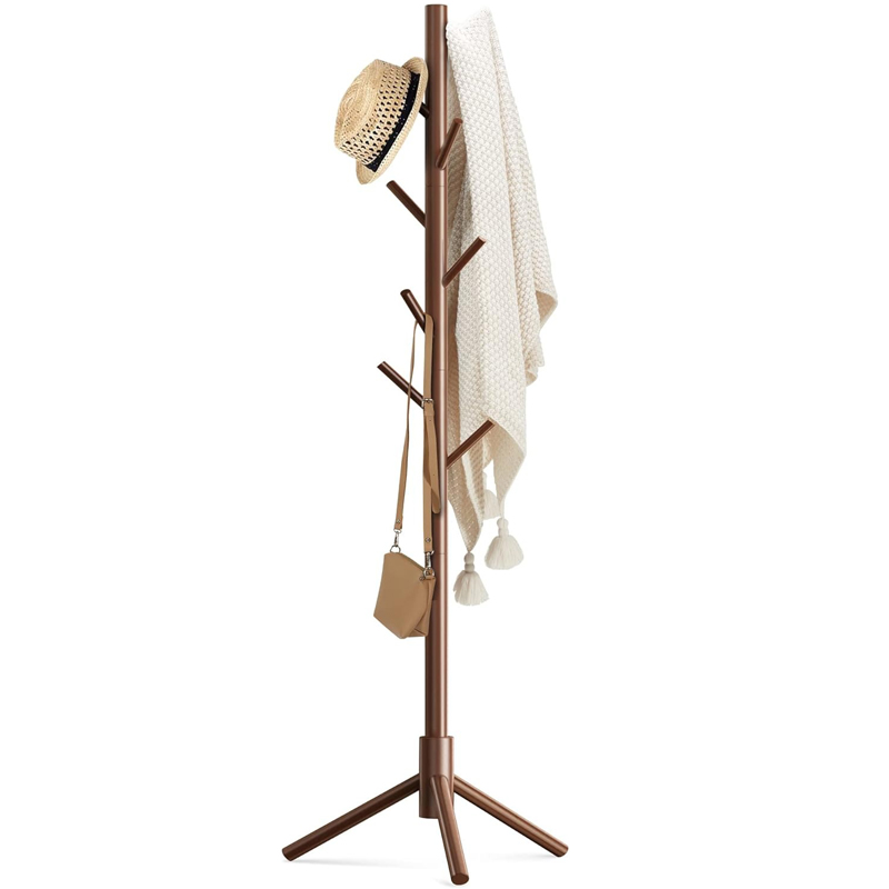 Вешалка для одежды из цельного дерева, современная вешалка для одежды, подставка для спальни, гостиной, прихожей, прочная шляпа, шарф, сумка-органайзер из натурального дерева