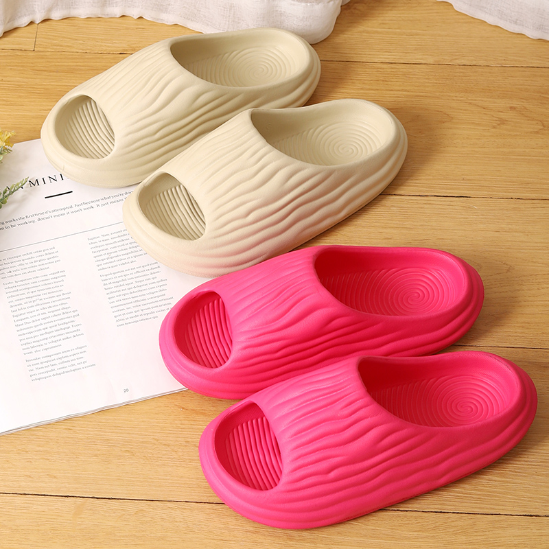 Chinelos de plataforma grossa para mulheres, chinelos antiderrapantes internos, minimalistas e confortáveis, Eva super macia, slides de banheiro