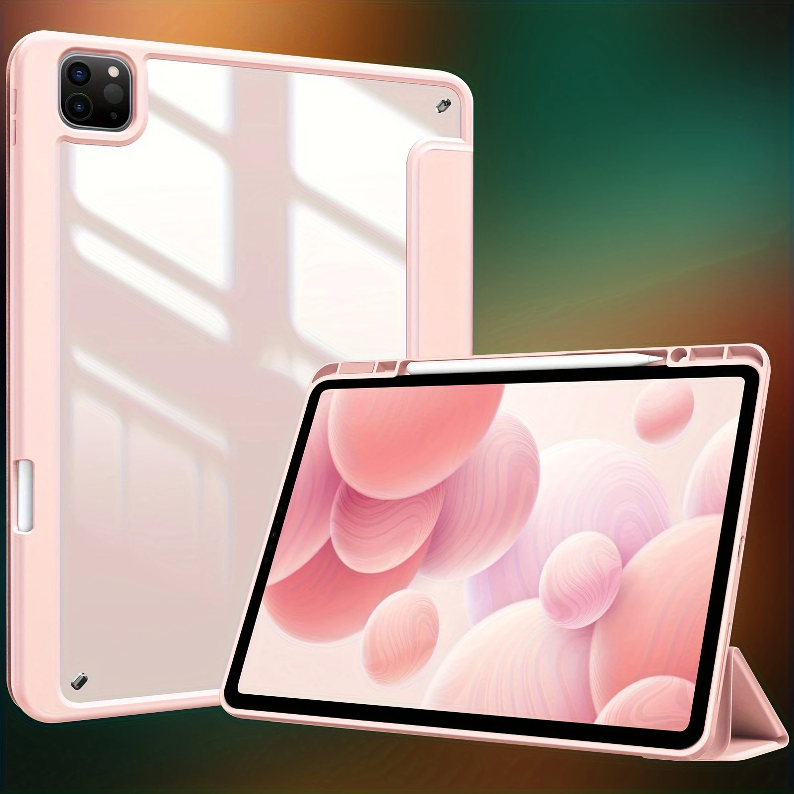 Funda para iPad Pro 12,9 11 13 M4, 7/8/9a generación 10,2, 5/6a 9,7, 10a 10,9, Air 11 13 M2, Air 10,9 5/6a funda trasera transparente para tableta