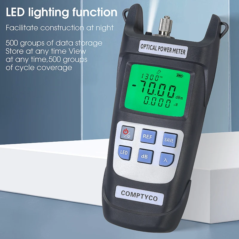 COMPTYCO-medidor de potencia óptica AUA-Y710A/Y510A, herramientas FTTH de probador de Cable de fibra óptica de-70 ~ + 10dBm/-50 ~ + 26dBm (OPM con iluminación LED)