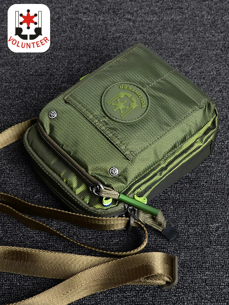 Volunteer Crossbody Bags for Men Fashion Waterproof Phone Oxford Cloth Casual Small Messenger Men's Shoulder Sling Bag 1652-11