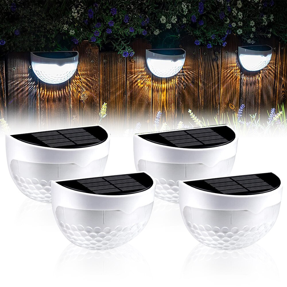 Led solar zaun lichter outdoor wasserdichte wand leuchten gewellte lichter für zaun terrasse gartenweg dekorative lichter