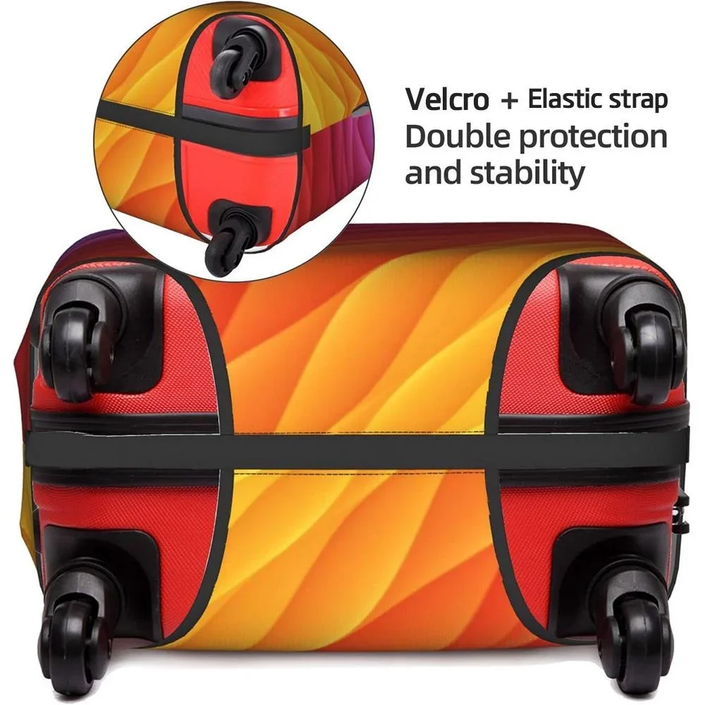 Funda de equipaje de tela elástica, Protector de maleta, funda antipolvo para equipaje, adecuada para maleta de 18-32 pulgadas, accesorios de viaje