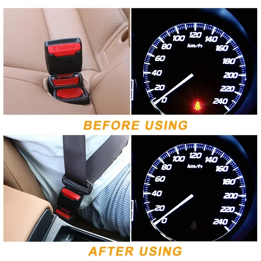 2 Stück Auto-Sicherheitsgurt-Clip-Verlängerung, Sicherheitsgurt-Schloss, Schnalle, Stecker, dicker Einsatz, Steckdose, Verlängerung, Sicherheitsschnalle