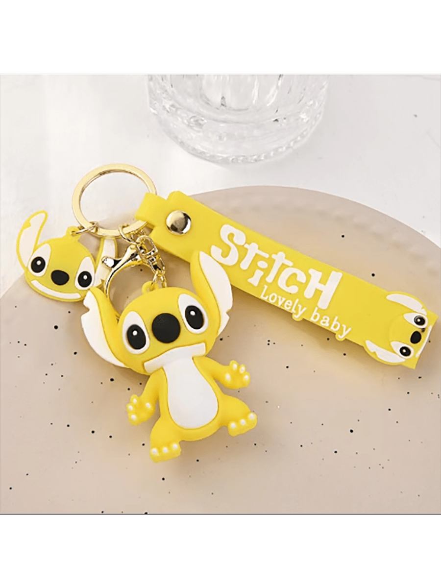 1PC Stitch Keychain Cartoon Character Action Figures Keychains Bag Phone Pendant Gift Decorate Collection Accessories