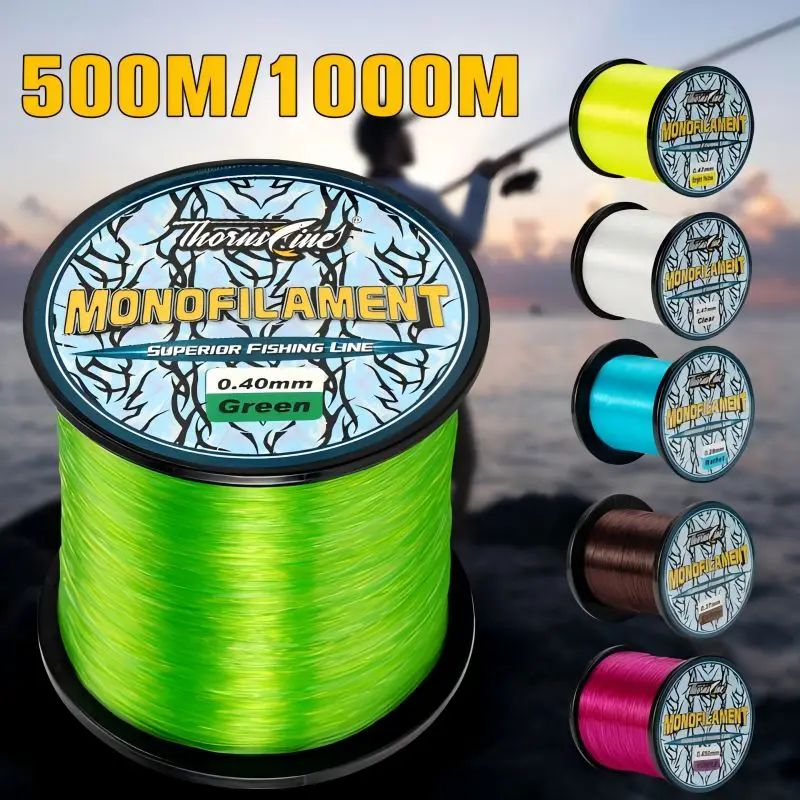 Sedal de pesca de nailon superfuerte, monofilamento japonés, revestimiento de fluorocarbono, carpa, accesorios de pesca de mar, 3-39lb, 500m, 1000mpesca accesorios de pesca pesca accesorio pesca accesorios mar hilo