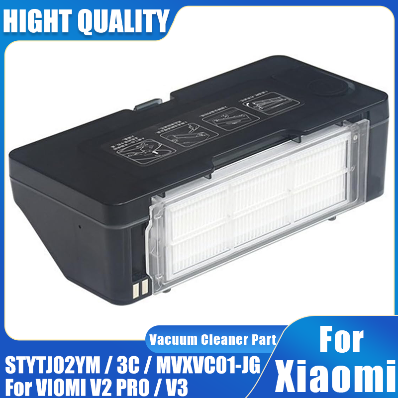 XiaoMi Mijia Mop Pro STYTJ02YM/ 3C/ MVXVC01-JG/ VIOMI V2 PRO/ V3 로봇 진공 청소기 부품용 2 in 1 물 탱크 먼지 상자