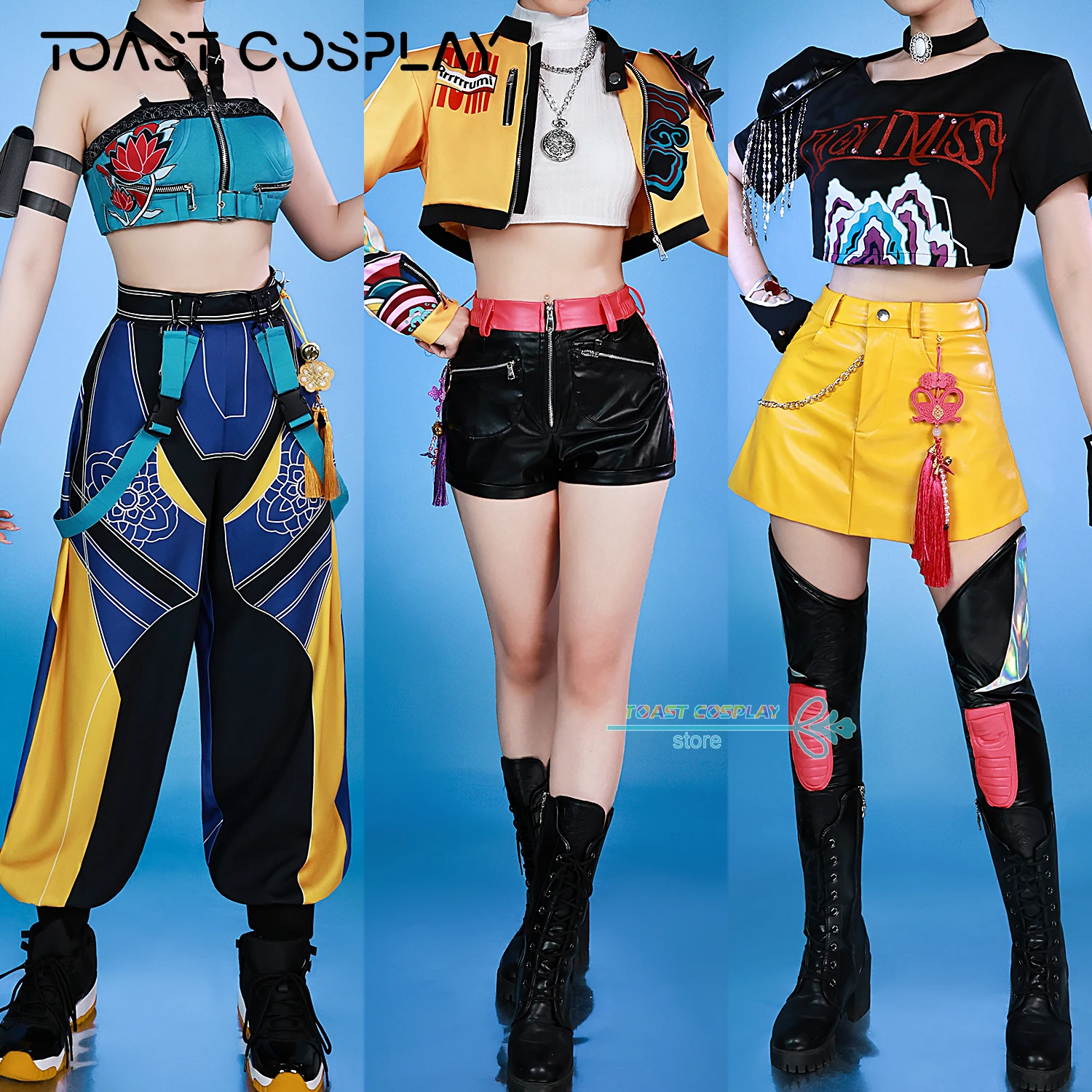 Anime Movie HUNTR/X KPOP Demon Hunters Zoey Rumi Mira Costume Cosplay Halloween Carnevale Festa Gioco di ruolo Uniforme Prop
