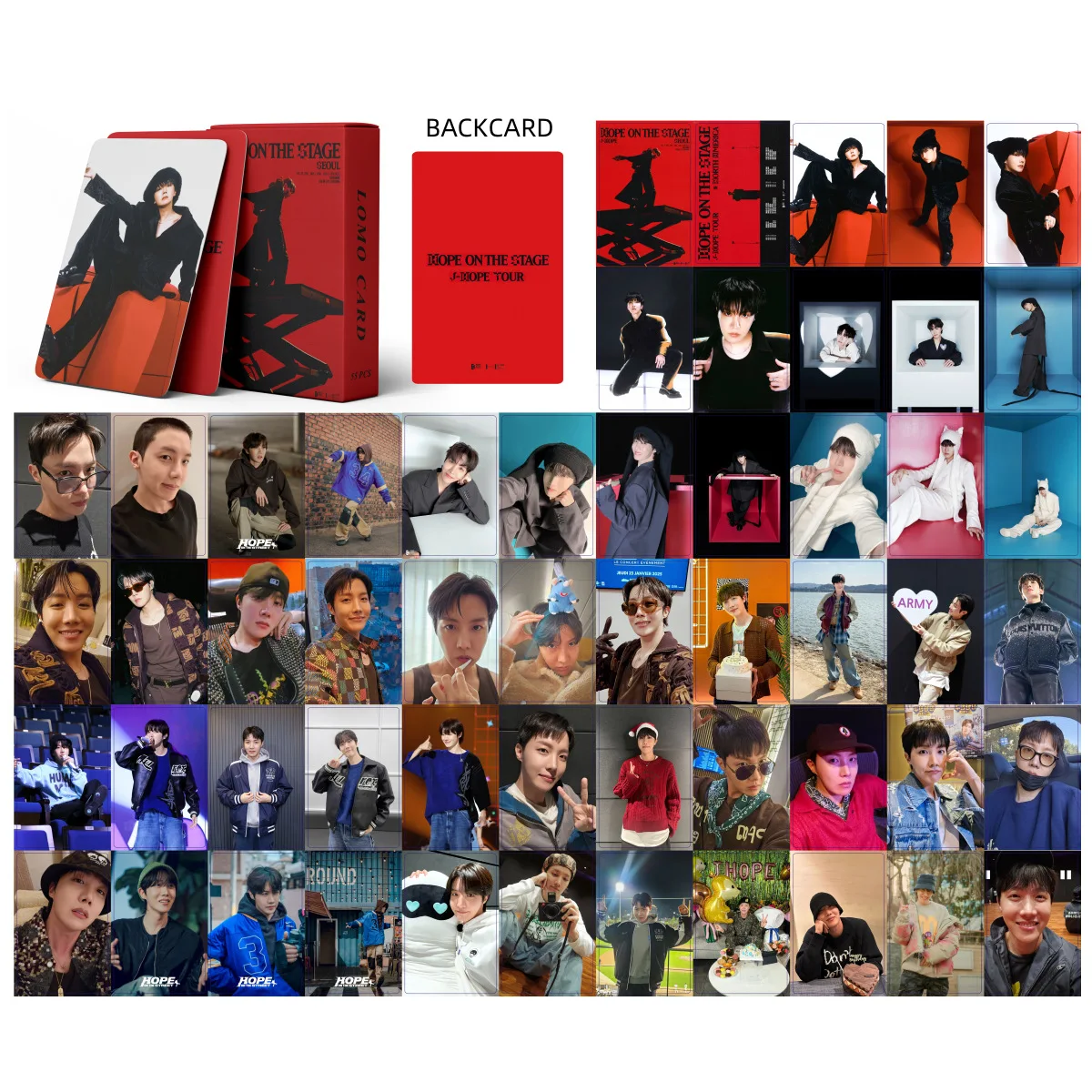55pcs in stock J-Hope Tour Hope on the Stage Fan Collection Card  Photo card postcard lomo card