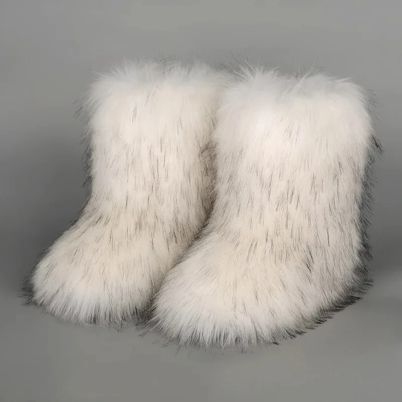 Y2k crianças botas de inverno sapatos nova pele do falso da criança da menina botas moda colorida pele crianças tornozelo botas de neve sapatos quentes meninas