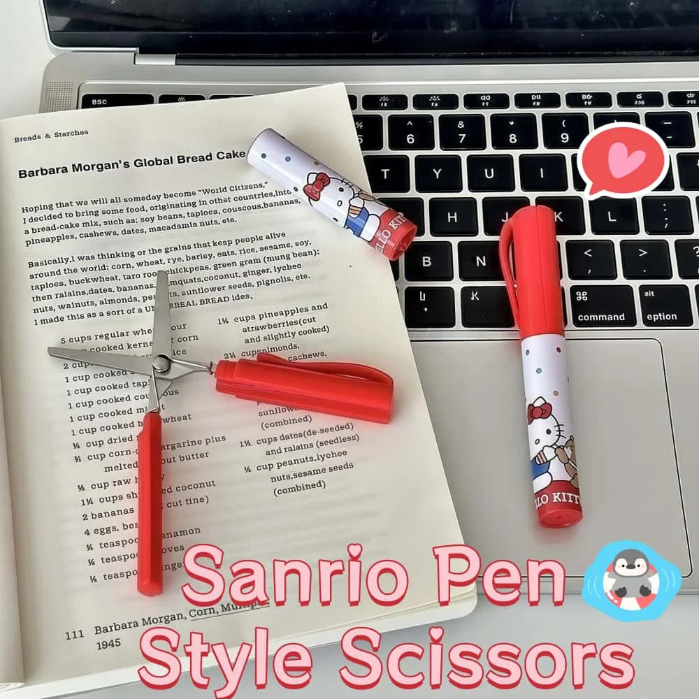Hello Kitty stylo Style Mini ciseaux Portable sûr petite papeterie pour bureau école utilisation Kawaii personnage conception taille de poche
