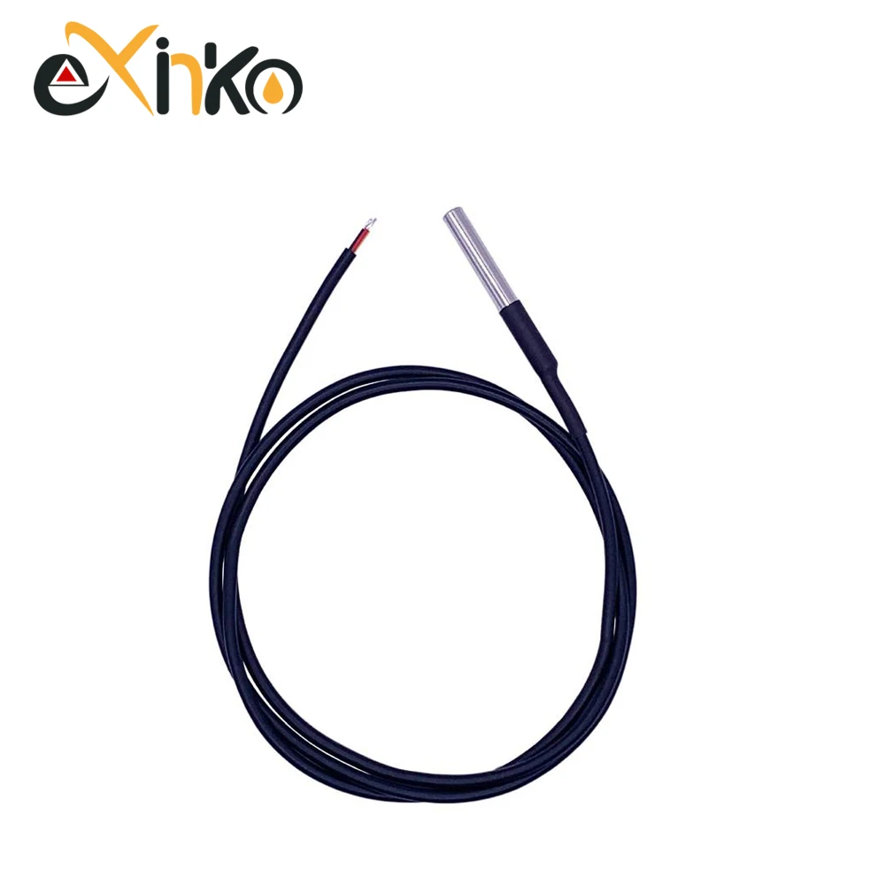 5pcs DS1820 Temperature Sensor Waterproof DS18b20 Temperature Probe 1M 2M 3M 5M Temperature Sensor 18B20 For Arduino DIY Kit