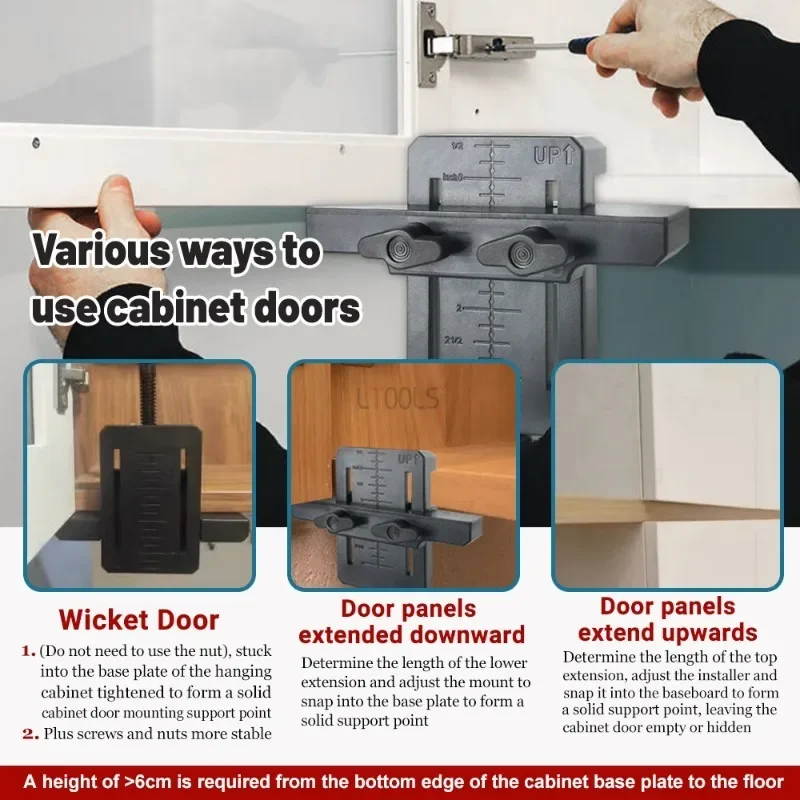 Cabinet Door Mounting Jig Cabinets Frame Install Clamp Household Hidden Door Mounting Support Arm Mini ABS Plastic Bracket Tools