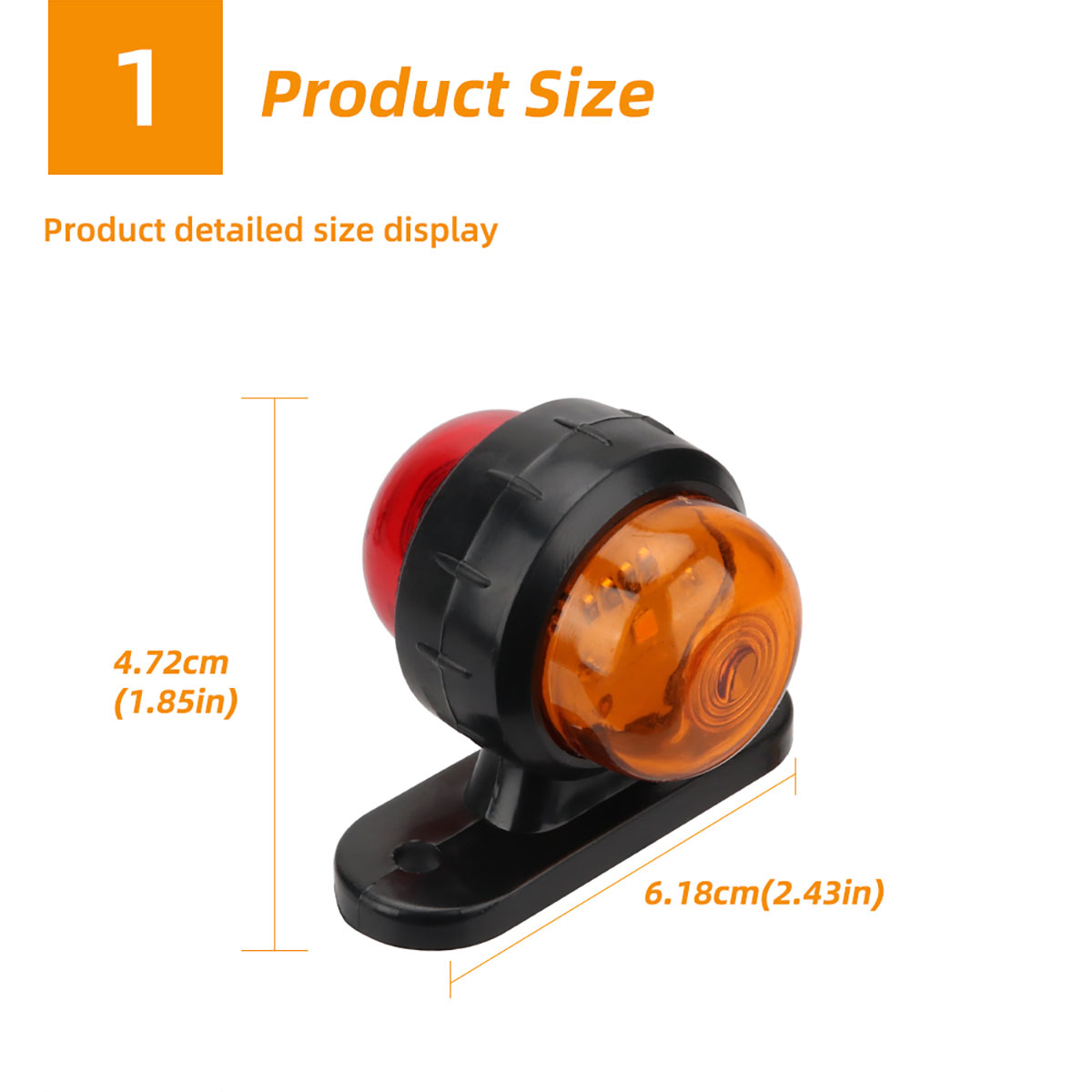 2ชิ้นไฟ LED ด้านข้างรถบรรทุก12V 24V ไฟแสดงสถานะด้านหลังรถบรรทุกไฟเค้าร่างไฟท้ายสำหรับรถพ่วงรถตู้คาราวาน