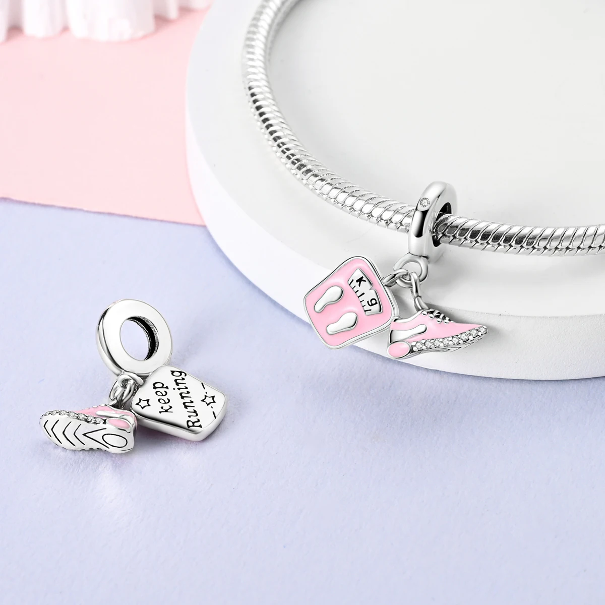 Versilberte baumelnde Charms Biene Yoga Kreuz Anhänger passen Original Armband Schmuck machen Frau Geschenk