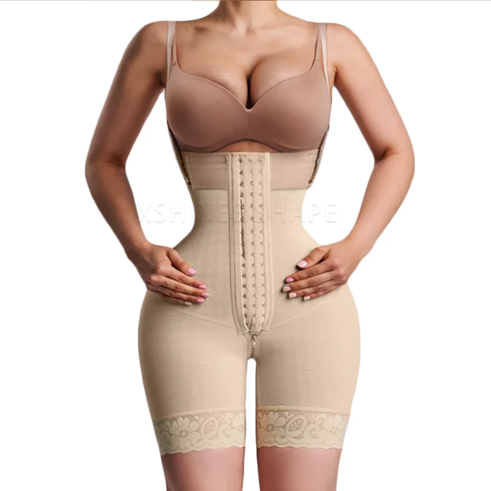 Fajas Colombia nas Damen unterwäsche High Compression Sanduhr Gürtel Taillen trainer Butt Lifter Postoperative Shorts