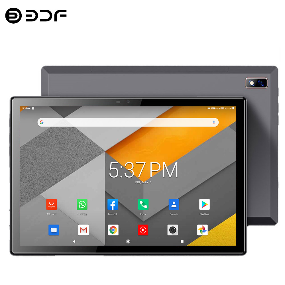 BDF-Tableta con Android 12, dispositivo de 10,1 pulgadas, ocho núcleos, red 4G, SIM Dual, 8GB de RAM, 256GB de ROM, WiFi, Google Play, AI, velocidad