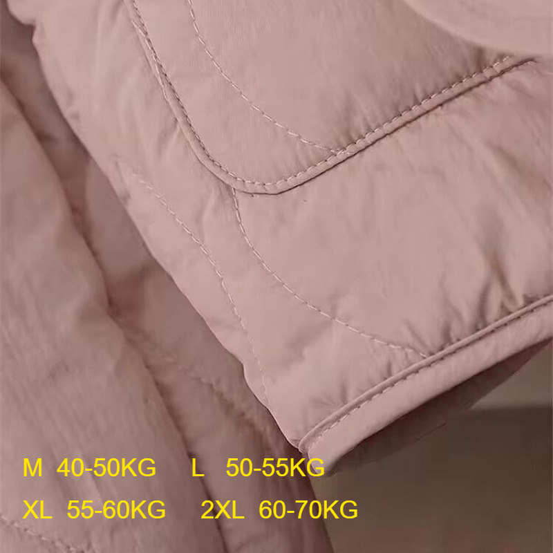 Lammwolle Baumwolle gefütterte Steppmäntel Damen Wollfutter Warme Diamond Grid Jacke Leichte einreihige Winter-Kurzmäntel