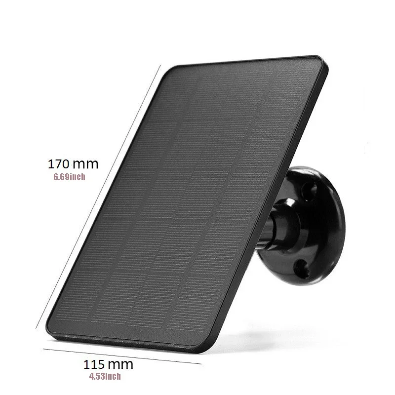 DC Type C Output 10W Solar Panel Charging Low Consumption Security Surveillance Doorbell Camera 5V 10W Surveillance Camera Solar