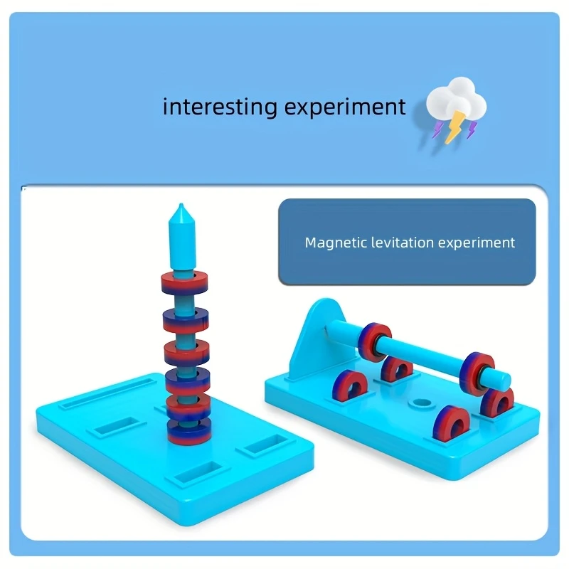 1 Set STEM Physics Science Magnet Kit For Kids Educational Experiment With Bar Ring Horseshoe U Shape Magnets And Compass