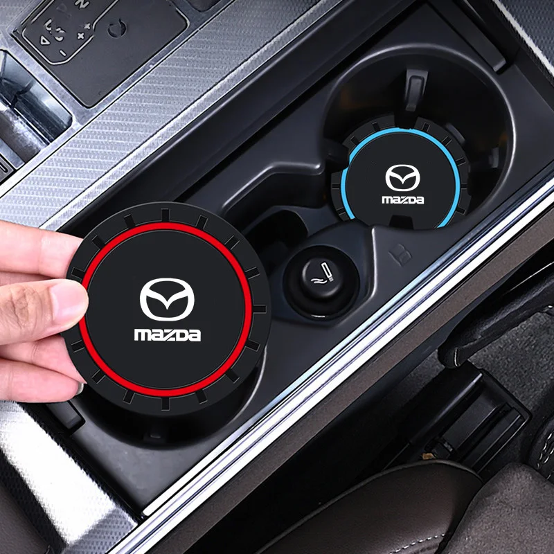 Soporte para botella de agua de PVC para coche, almohadilla antideslizante para Mazda 2, 3, 5, piezas, Ms, M5, CX6, M3, CX-4, MX3, MX5, Rx8, Atenza, 2 CX-5