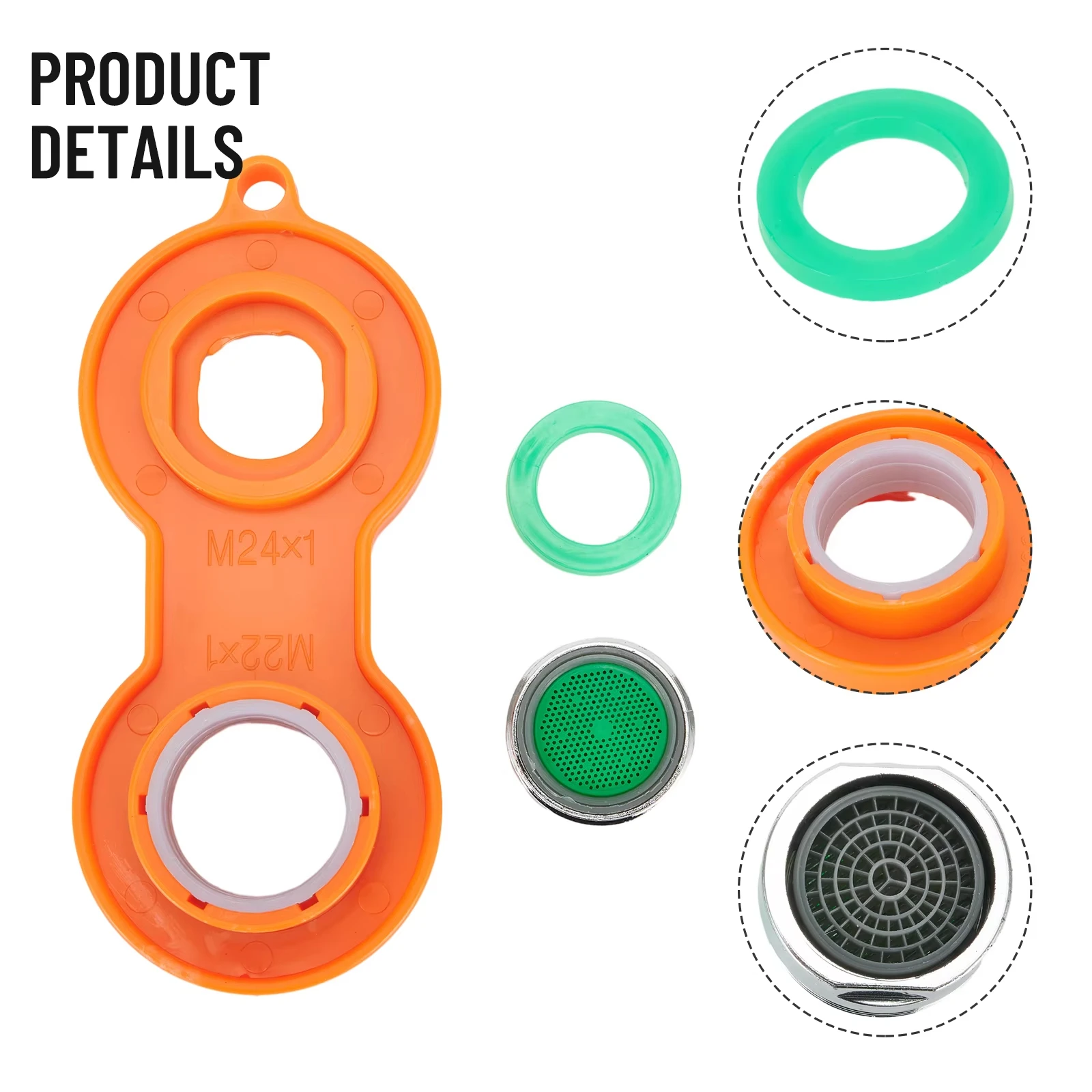 Rafford 11-teiliges Set wassersparender Wasserhahnbelüfter, austauschbarer Filter, gemischte Düse, M24, 24 mm Gewinde, Badezimmer-Wasserhahn, Bubbler-Zubehör