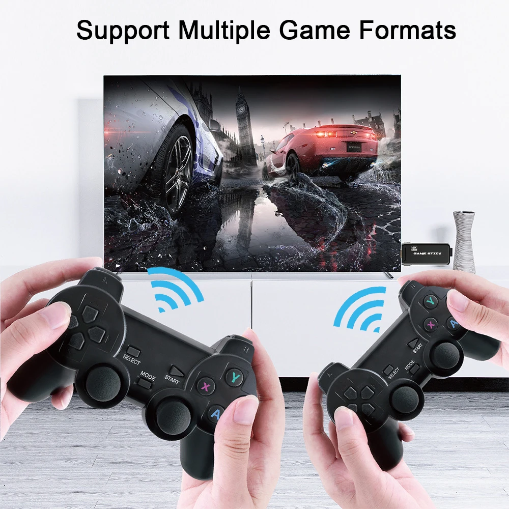 4K HD Videospielkonsole 2,4G Doppel Wireless Controller Game Stick Für PS1 10000 Spiele 64 GB Retro Spiele junge Weihnachtsgeschenke