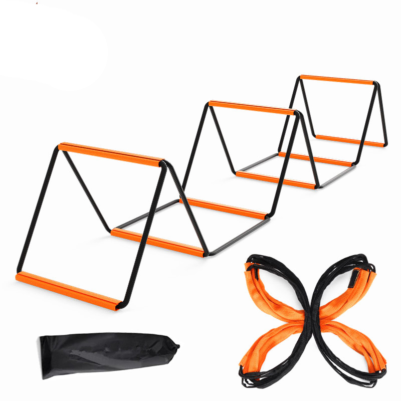 Escada de agilidade dobrável, equipamento de treinamento de futebol, coordenação de velocidade de salto, escada com bolsa de transporte para crianças e adultos