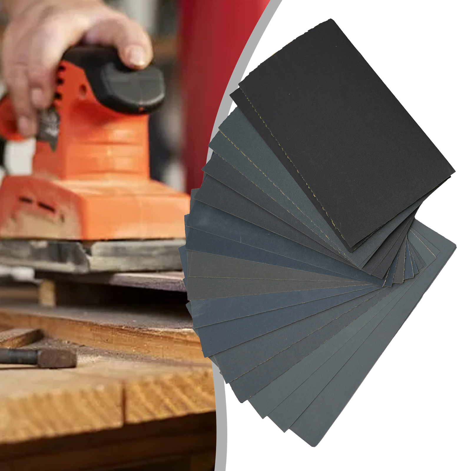 18 pçs/set lixa 400 600 800 1000 1200 1500 2000 2500 3000 lixa papel molhado/seco lixa ferramentas abrasivas