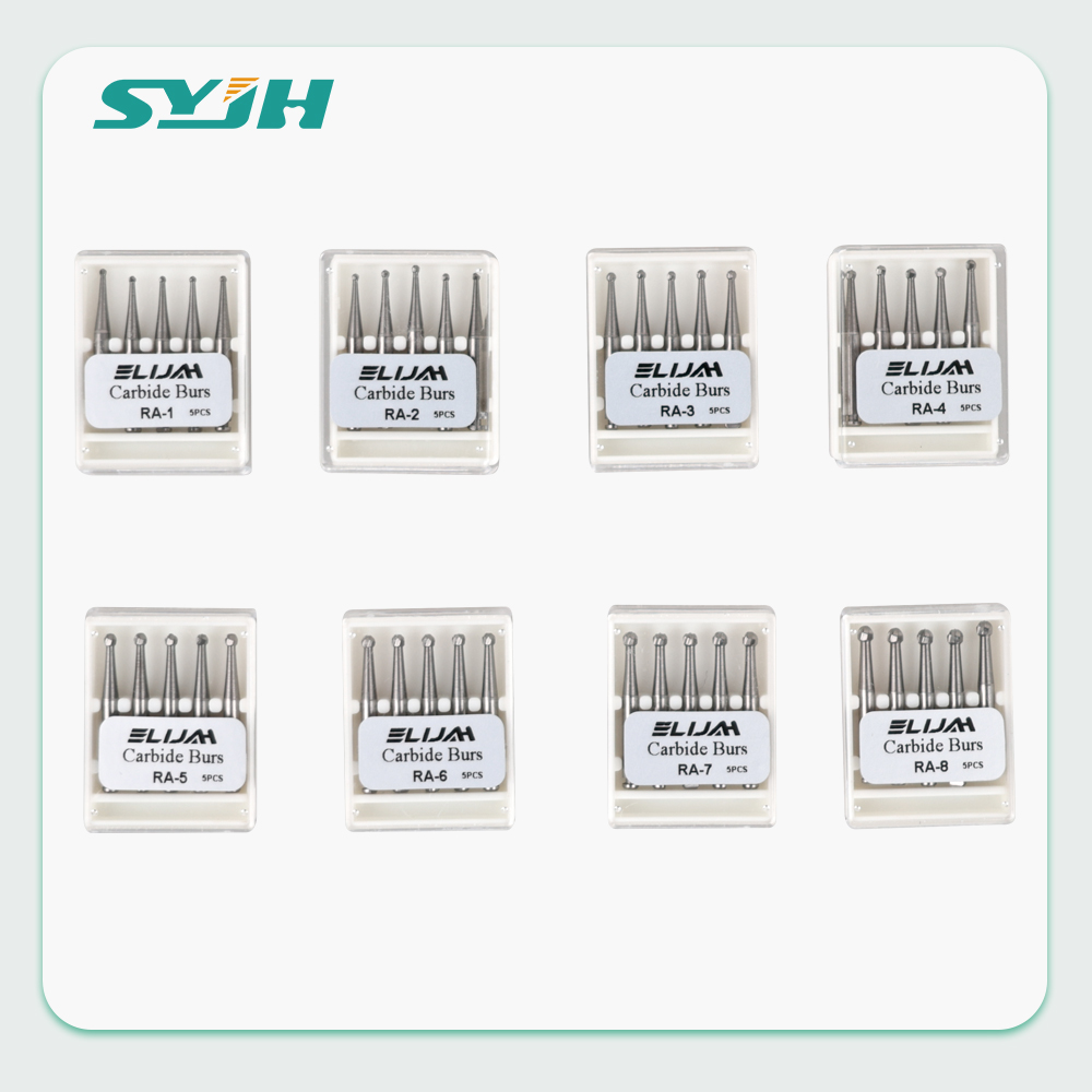 ชุดเครื่องมือขัดฟันทรงกลมทังสเตนคาร์ไบด์สำหรับ Dia.2.35mm ความเร็วต่ำชุดเครื่องมือขัดฟัน5ชิ้น/กล่อง