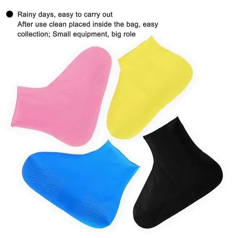 Rain Boots Rain Shoe Protector Outdoor Thickened and Wear-resistant Waterproof Covers for Shoes Anti-slip Cover Dust Household