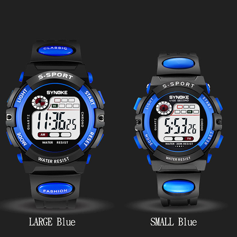 Reloj electrónico para niños, relojes deportivos para estudiantes, colorido reloj Digital LED deportivo de 3ATM, reloj de pulsera con alarma impermeable para niños y niñas
